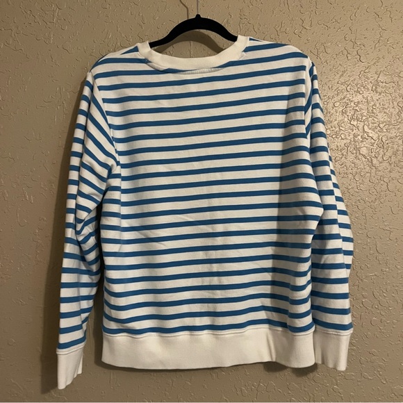 Lilly Pulitzer Ballad Long Sleeve Sweatshirt Striped Palm Trees - Picture 5 of 6